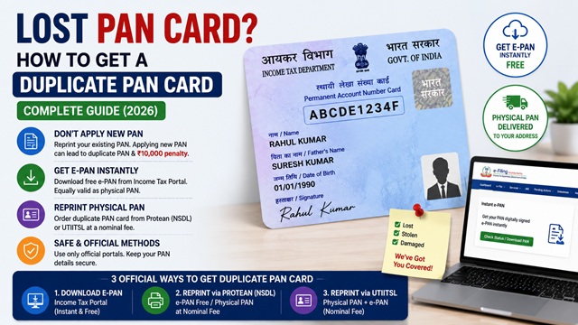  How to Apply for Duplicate PAN Card