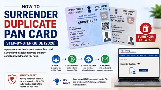 How to Surrender Duplicate PAN Card